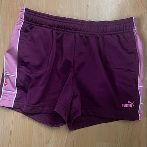 Puma shorts maroon and pink
